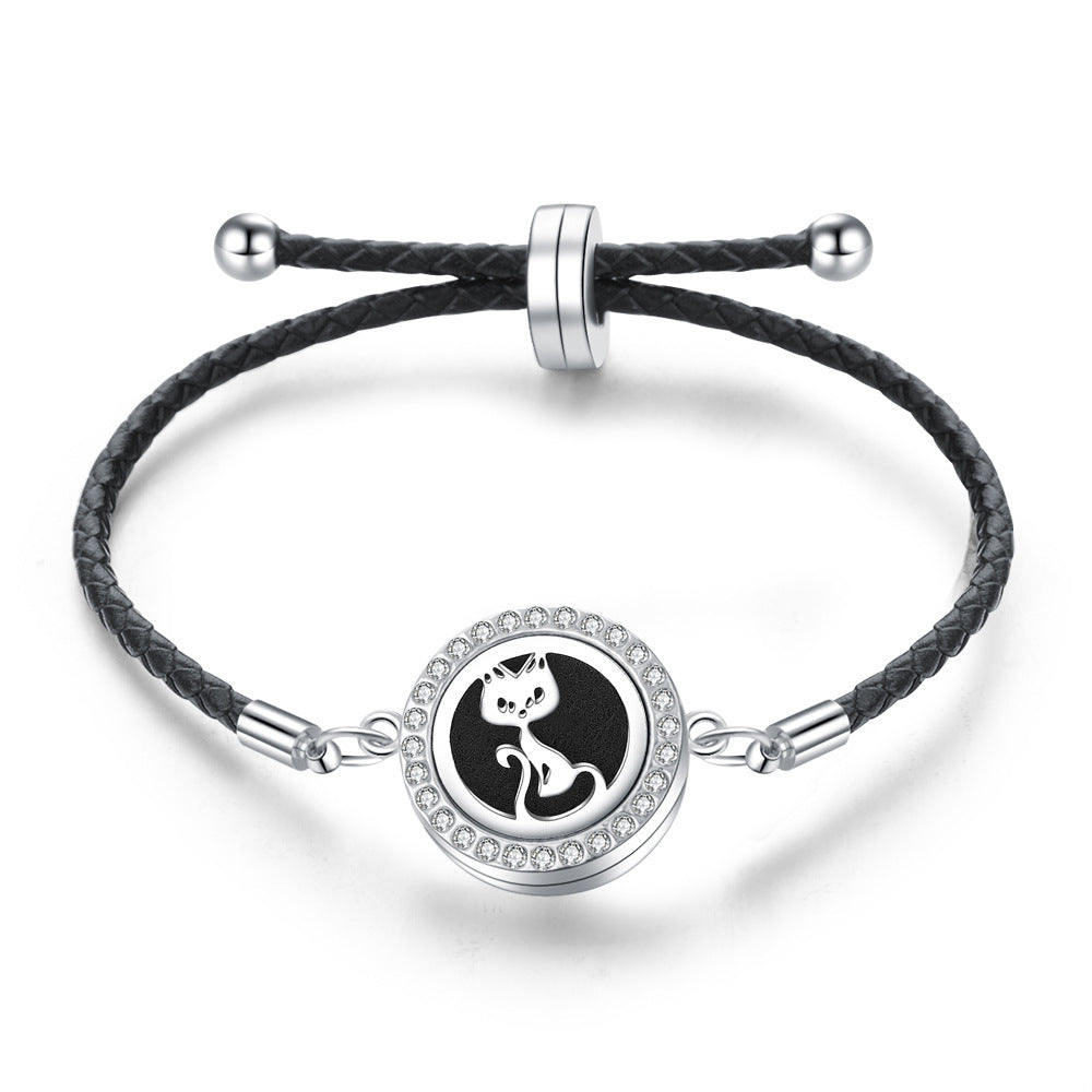 PULSERA CUERDA CUERO AJUSTABLE